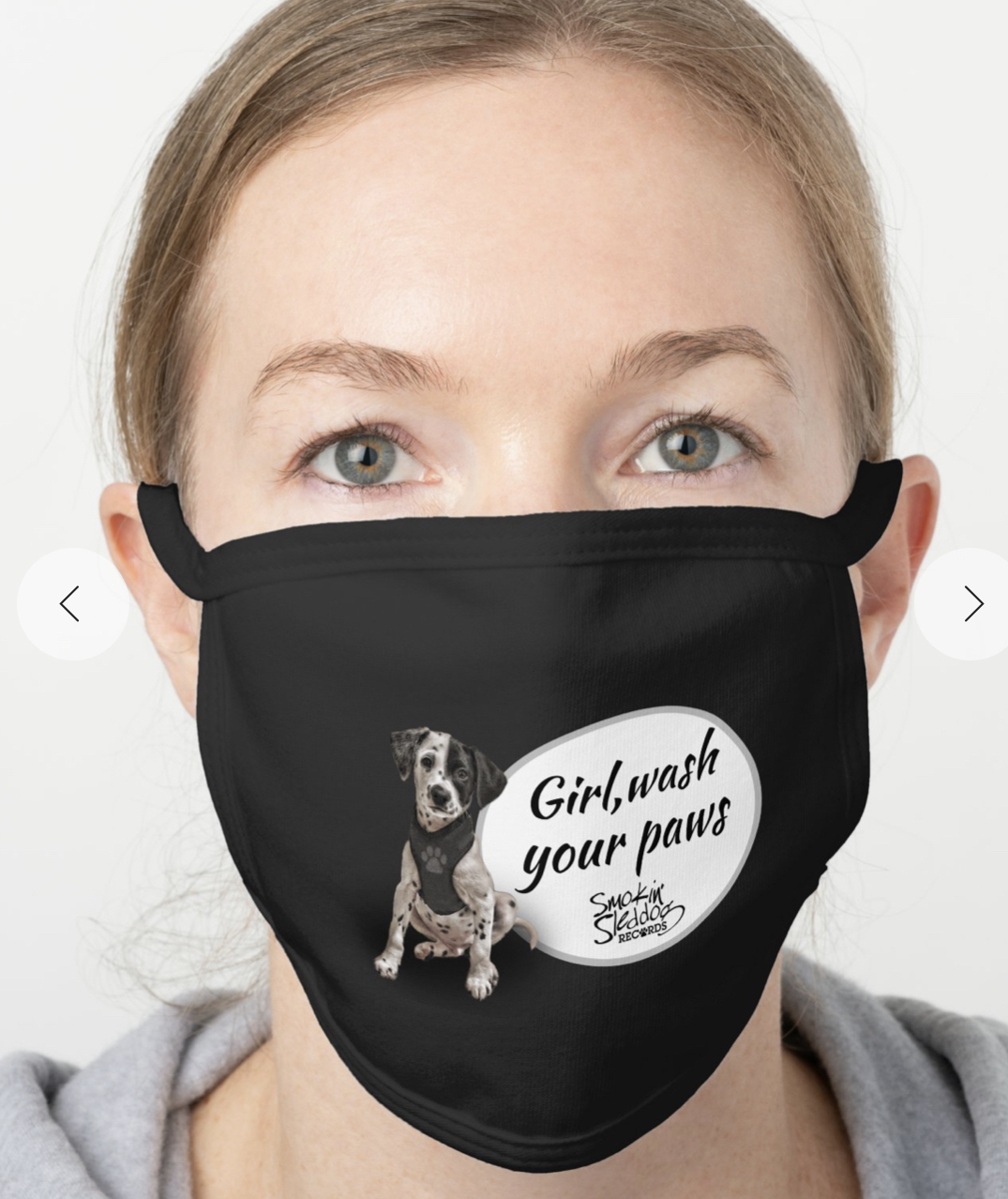 Girl, Wash Your Paws Face Mask Black